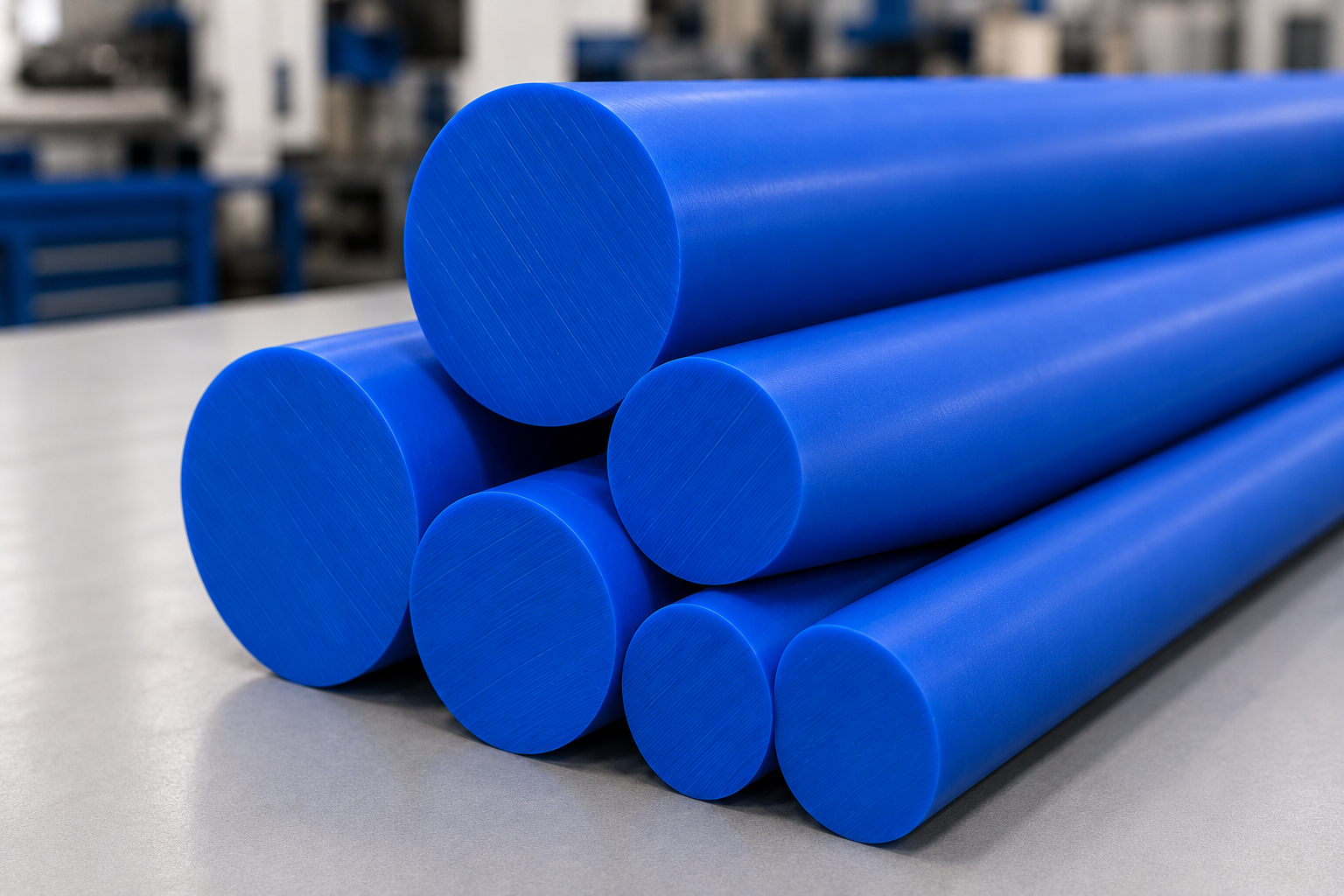 POM-C Blaue Rundstäbe  für Lebensmittelindustrie kaufen